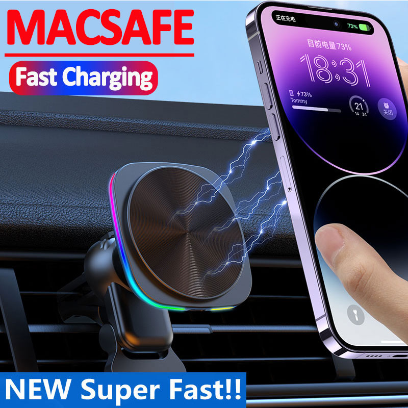 Magnetic Phone Holder For Car Vent - Supporto Magnetico per Ricarica Wireless Veloce
