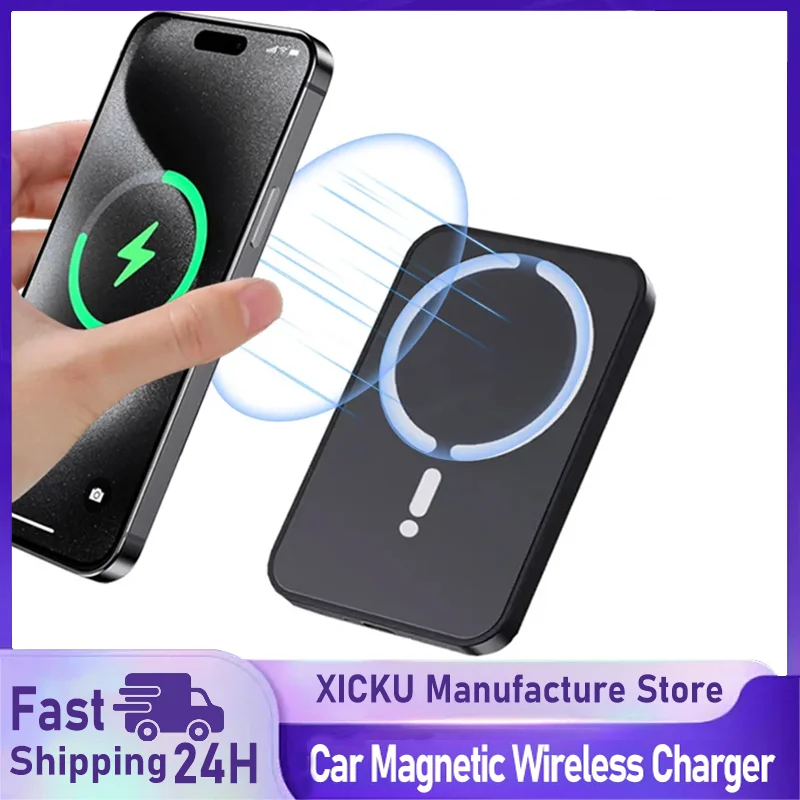 Wireless Car Charger Mount Fast Charging - Supporto Magnetico per Telefono da Auto