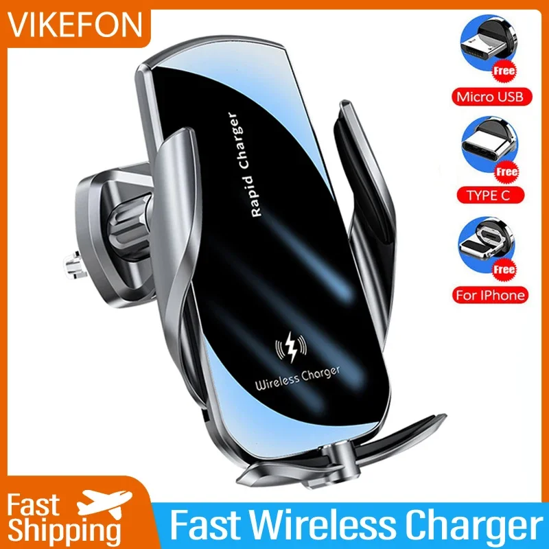 Wireless Car Charger Mount Fast Charging - Caricabatterie Wireless VIKEFON 30W caricabatteria da