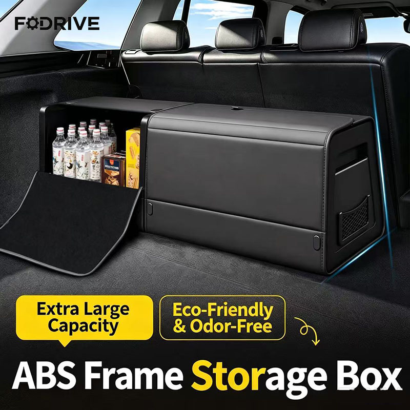 Car Trunk Organizer Foldable Storage Box - Organizer per Bagagliaio Auto in Pelle