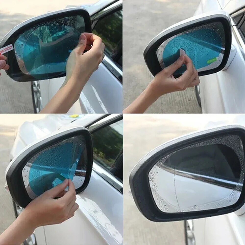 Anti Glare Car Rearview Mirror Film - 2 Pezzi Pellicola Universale Antiappannamento e