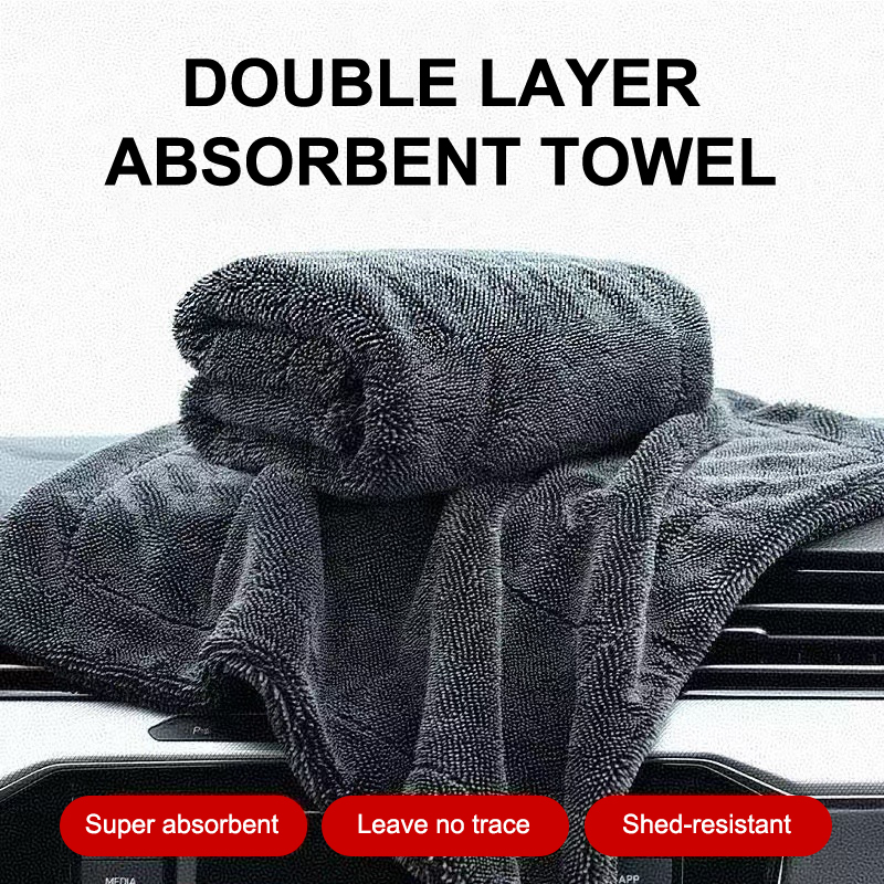 Microfiber Car Drying Towel Super Absorbent - [CA2] Asciugamano in microfibra a doppio