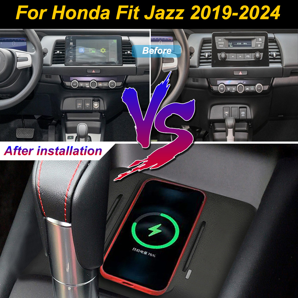 Wireless Car Charger Mount Fast Charging - Caricatore wireless 2 DIN per Honda