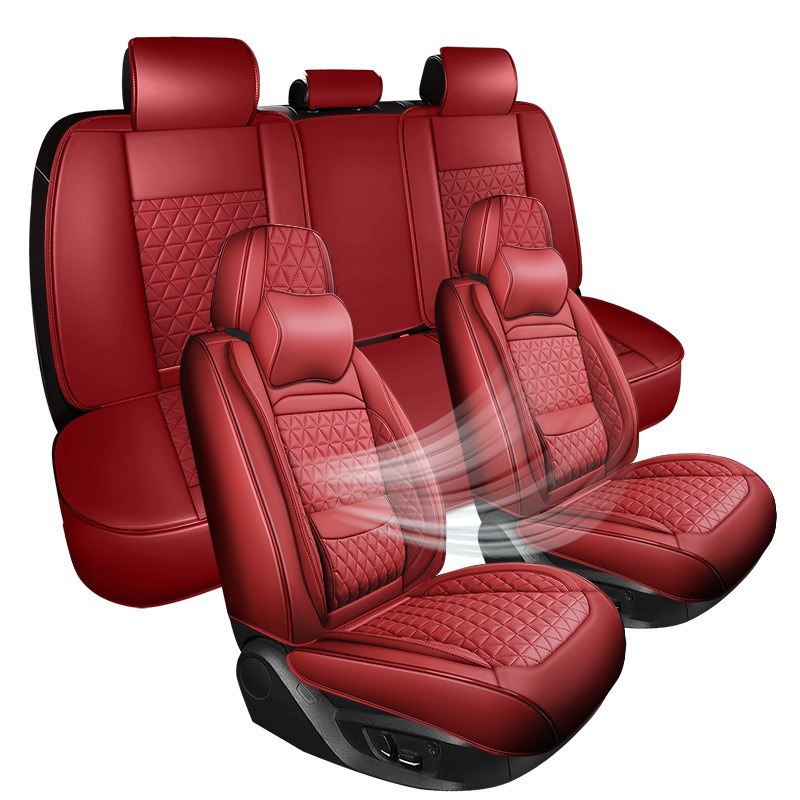 Leather Car Seat Covers Full Set Universal - Set completo di coprisedili per auto,