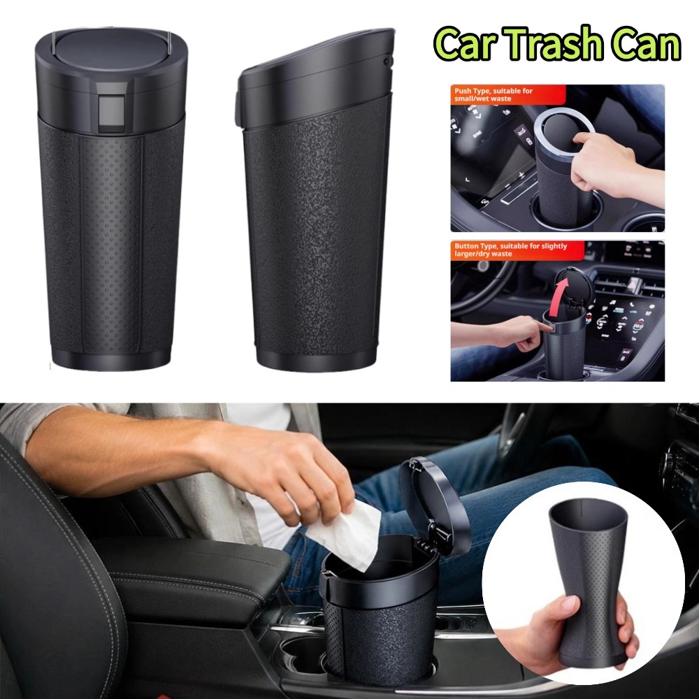 Waterproof Car Trash Can With Lid - Cestino Portatile per Auto con Coperchio
