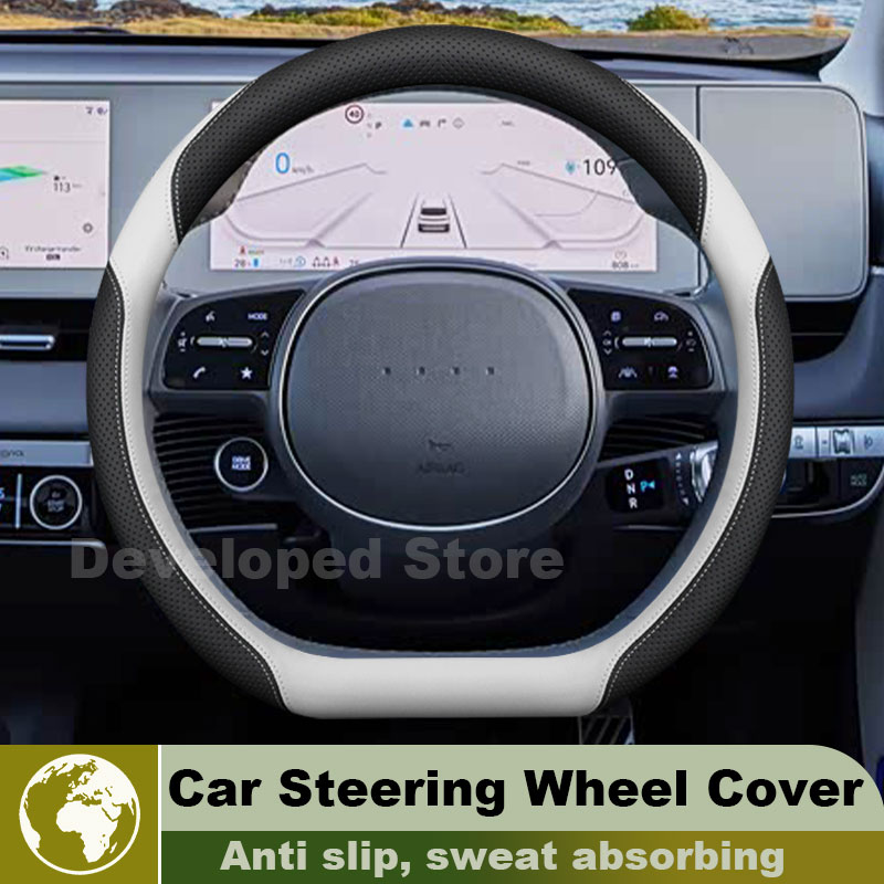 Coprivolante in Pelle per Hyun - Car Steering Wheel Cover Anti Slip Breathable recensione e prezzo