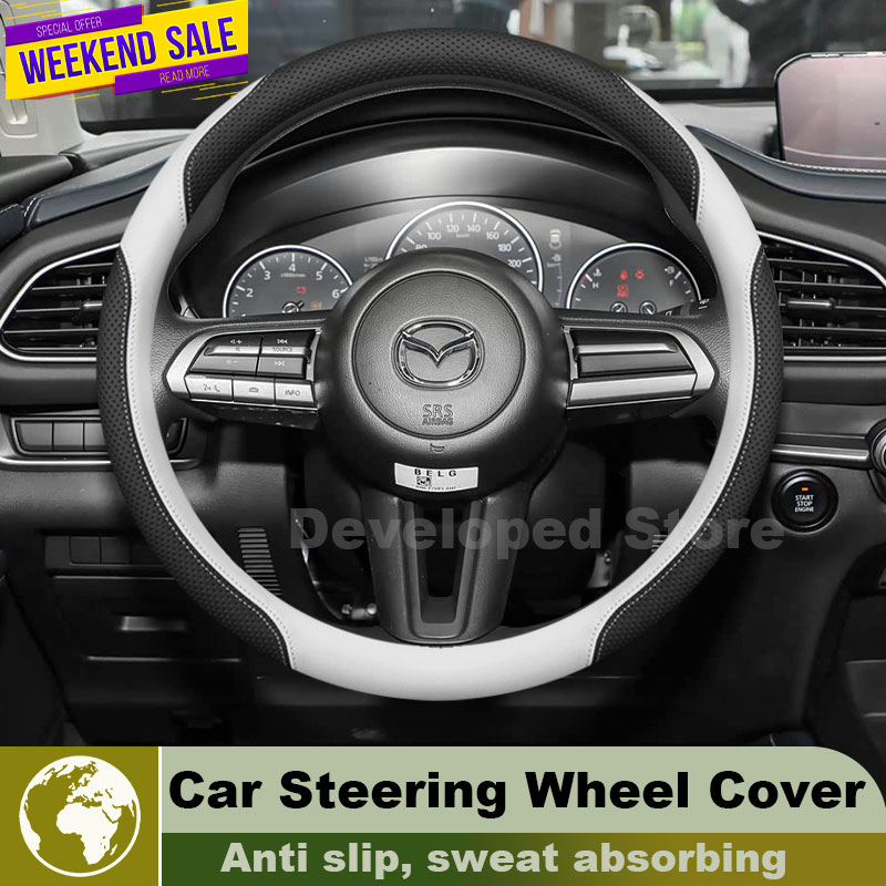 Coprivolante in Pelle per Mazd - Car Steering Wheel Cover Anti Slip Breathable recensione e prezzo