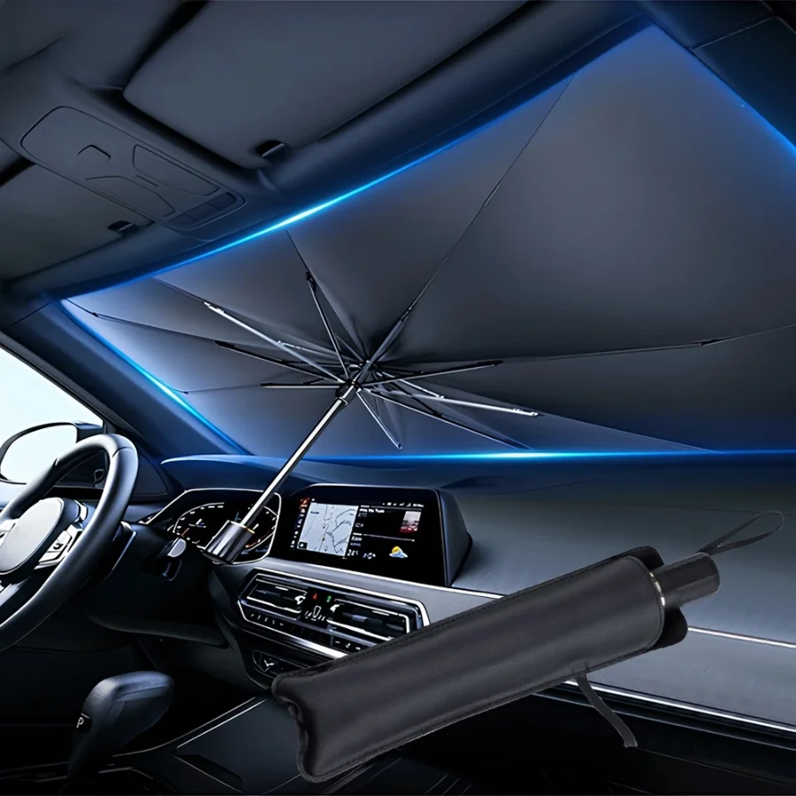 Parasole Pieghevole Multifunzi - Car Sunshade Windshield Umbrella Foldable recensione e prezzo