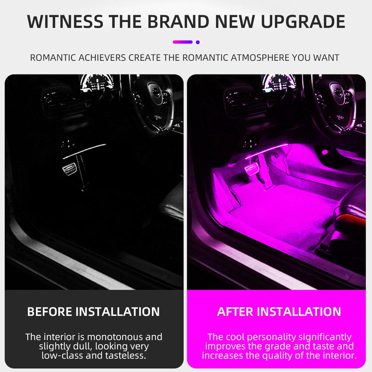 Luce Ambientale per Auto 2/4 i - Led Ambient Interior Car Lights App Control recensione e prezzo