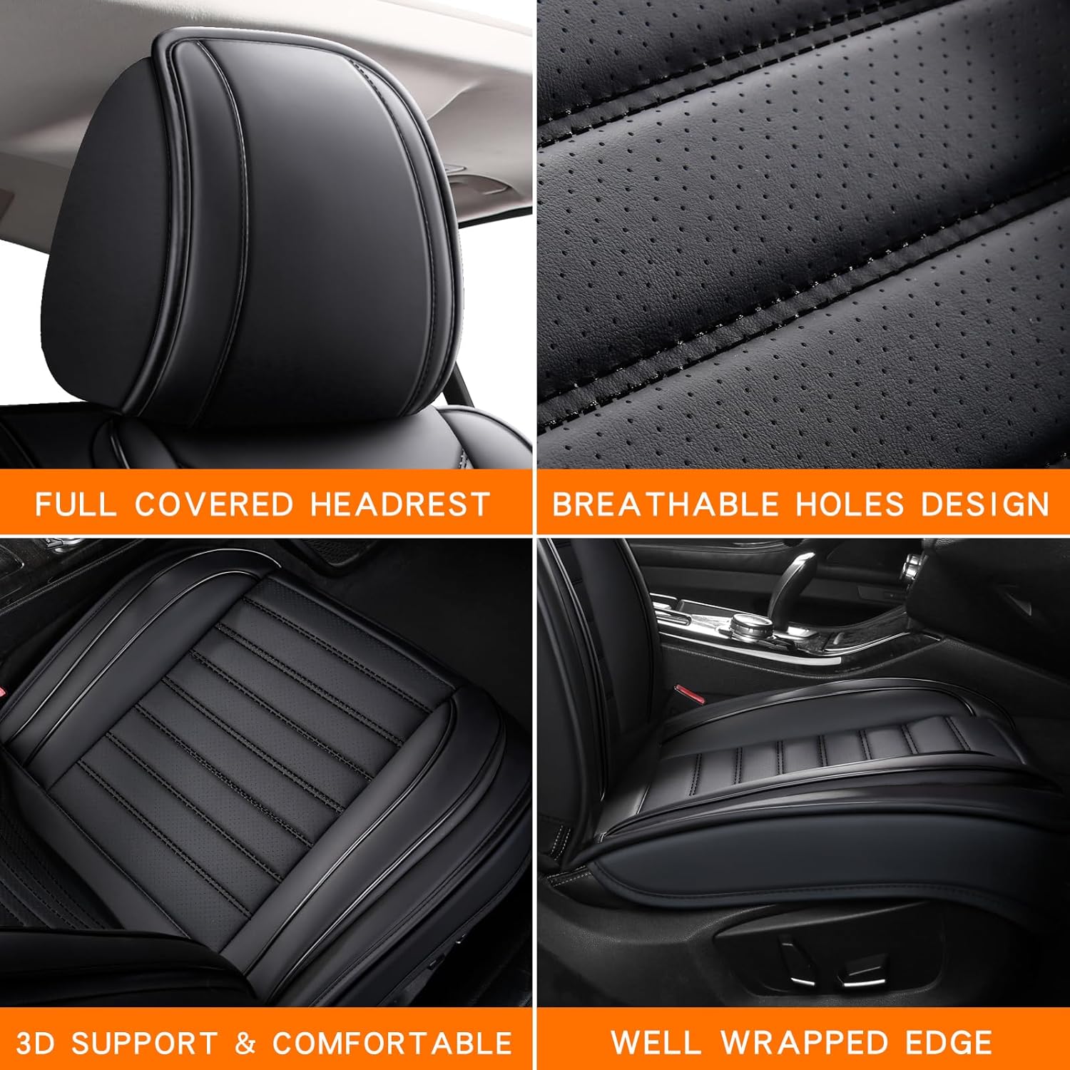 Set Completo di 5 Coprisedili  - Leather Car Seat Covers Full Set Universal recensione e prezzo
