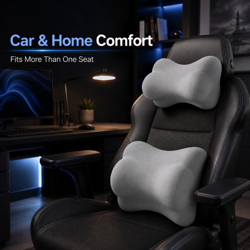 Cuscino Universale per Poggiat - Memory Foam Car Neck Pillow Lumbar Support recensione e prezzo