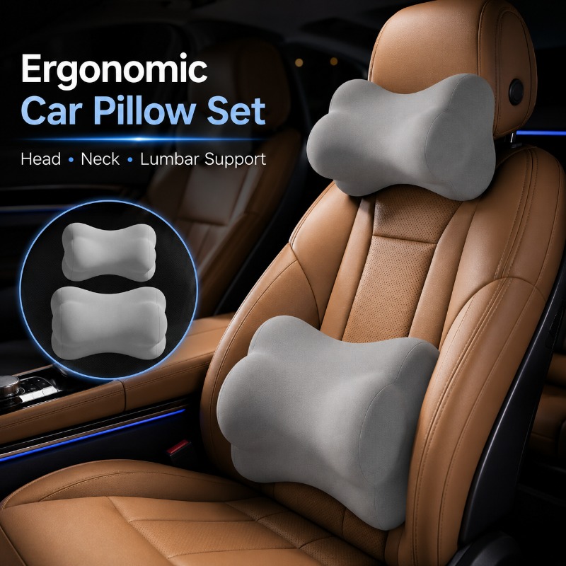 Cuscino Universale per Poggiat - Memory Foam Car Neck Pillow Lumbar Support recensione e prezzo