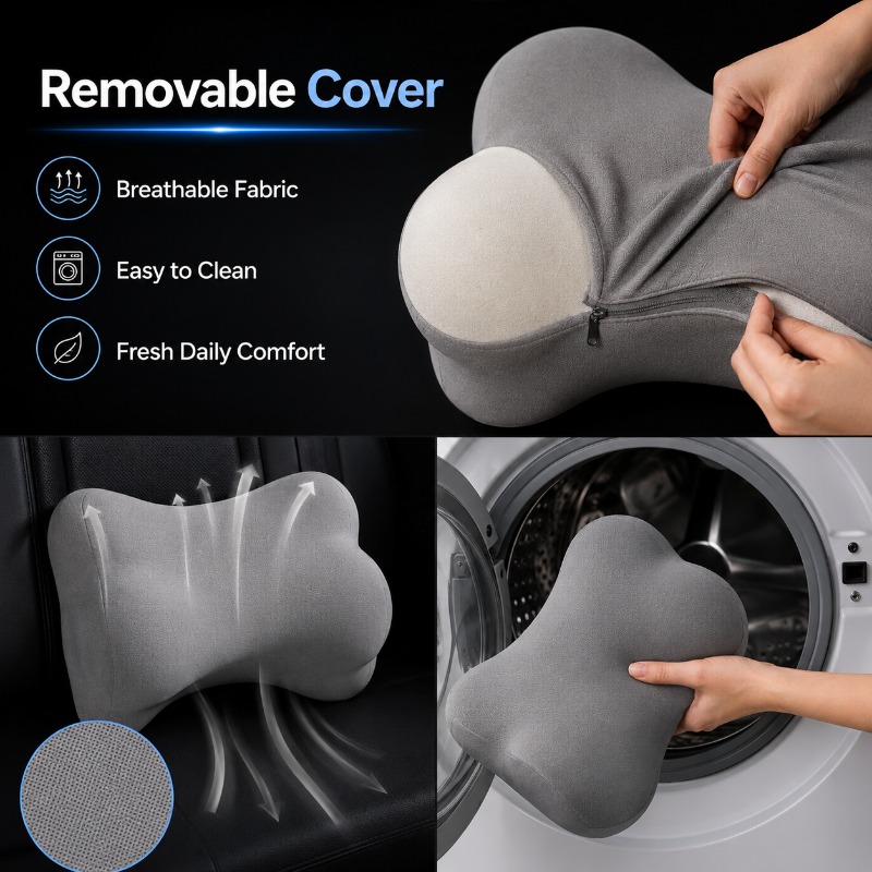 Cuscino Universale per Poggiat - Memory Foam Car Neck Pillow Lumbar Support recensione e prezzo