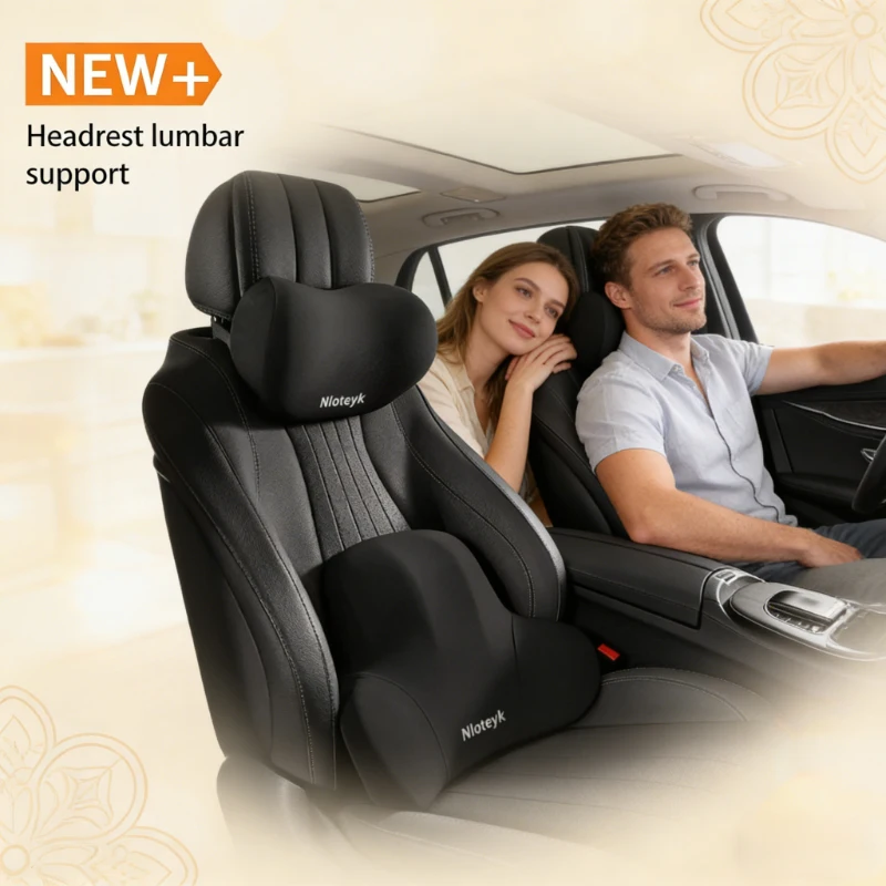 Set Cuscino per Collo e Suppor - Memory Foam Car Neck Pillow Lumbar Support recensione e prezzo