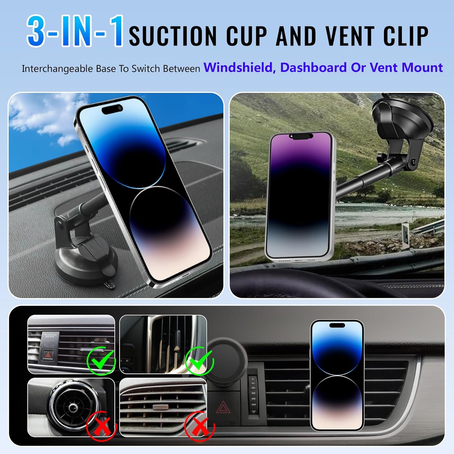 UYUXIO 15W Ricarica Veloce Par - Wireless Car Charger Mount Fast Charging recensione e prezzo