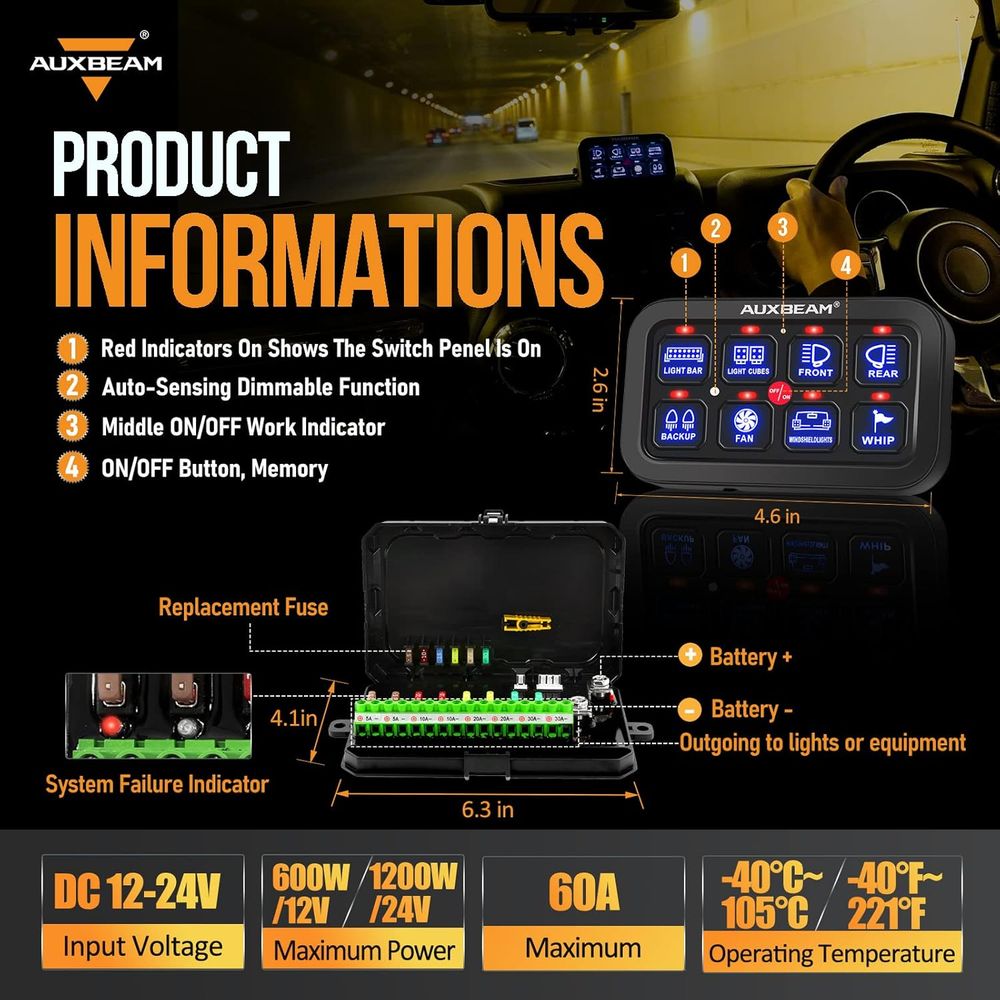 Pannello Interruttori a 8 Vie  - Car Electronics recensione e prezzo
