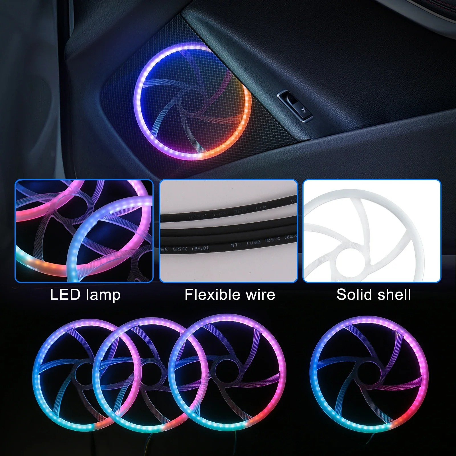 Luce ambientale a LED per inte - Led Ambient Interior Car Lights App Control recensione e prezzo