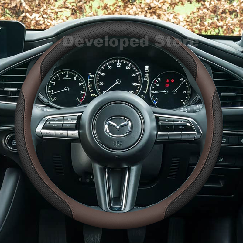Coprivolante in Pelle per Mazd - Car Steering Wheel Cover Anti Slip Breathable recensione e prezzo