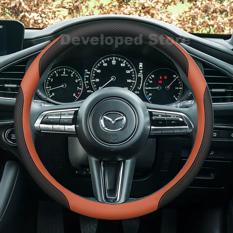 Coprivolante in Pelle per Mazd - Car Steering Wheel Cover Anti Slip Breathable recensione e prezzo