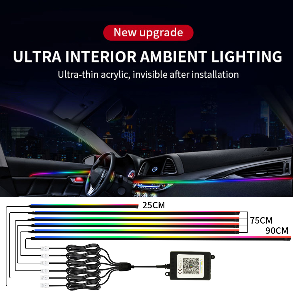 Kit luci ambientali per auto S - Led Ambient Interior Car Lights App Control recensione e prezzo