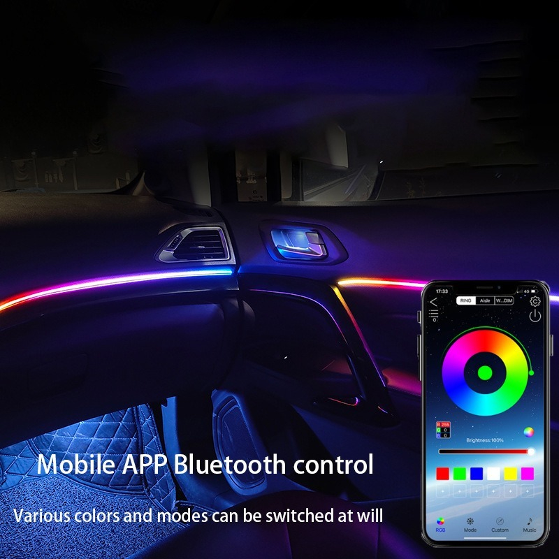 Luce ambientale a LED per auto - Led Ambient Interior Car Lights App Control recensione e prezzo
